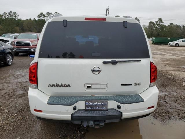 5N1BA0ND5AN608467 - 2010 NISSAN ARMADA SE WHITE photo 6