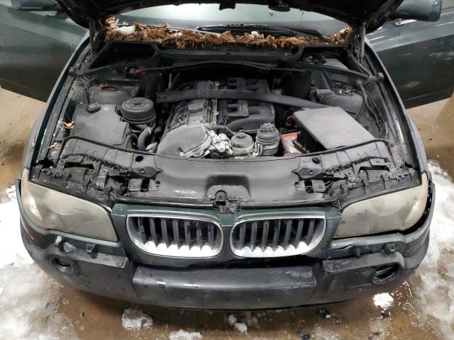 WBXPA73465WC47567 - 2005 BMW X3 2.5I GREEN photo 12