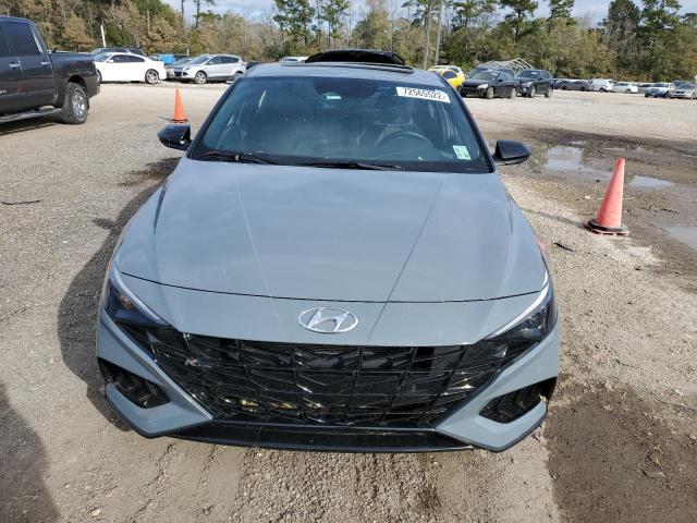 KMHLR4AFXNU306826 - 2022 HYUNDAI ELANTRA N GRAY photo 5