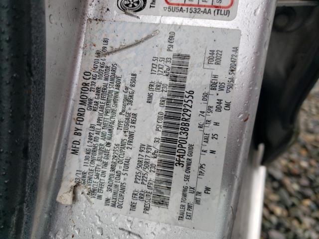 3FADP0L38BR292556 - 2011 FORD FUSION HYB SILVER photo 12