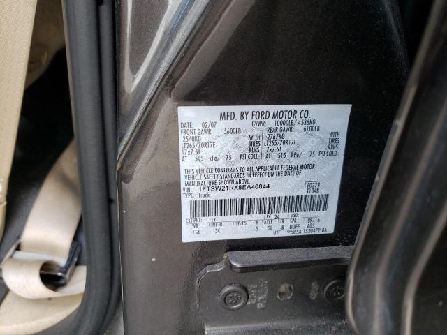 1FTSW21RX8EA40844 - 2008 FORD F250 SUPER GRAY photo 12