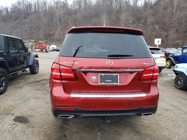 4JGDF7DE2JB009749 - 2018 MERCEDES-BENZ GLS 550 4M RED photo 6