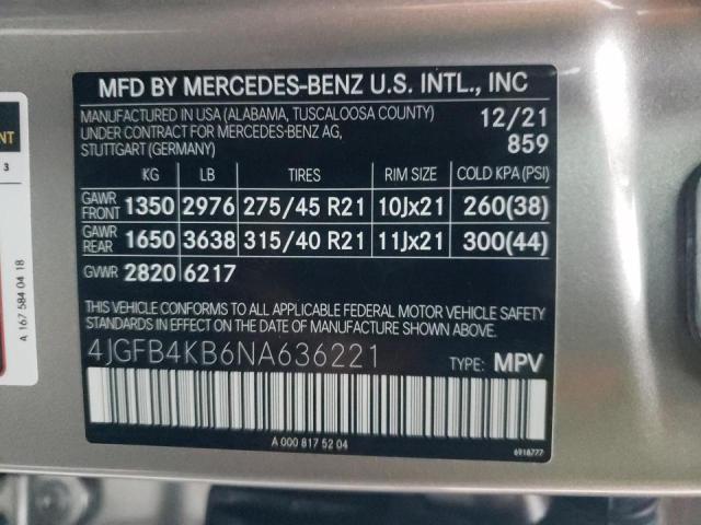 4JGFB4KB6NA636221 - 2022 MERCEDES-BENZ GLE 350 4M GRAY photo 13