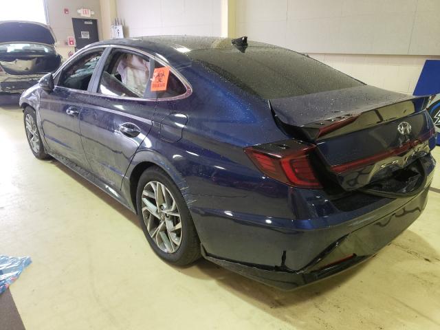 5NPHF4JA0MH094750 - 2021 HYUNDAI SONATA SEL BLUE photo 3