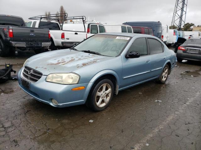 JN1CA31D4YT558654 - 2000 NISSAN MAXIMA GLE BLUE photo 1