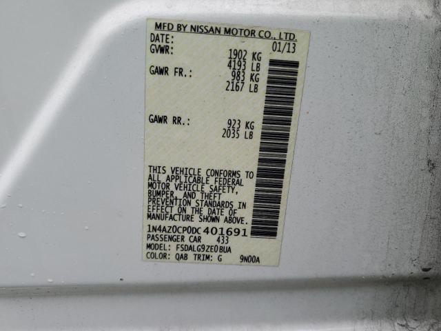 1N4AZ0CP0DC401691 - 2013 NISSAN LEAF WHITE photo 12