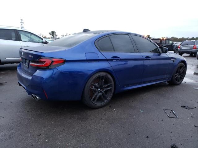 WBS83CH03MCG05985 - 2021 BMW M5 BLUE photo 3