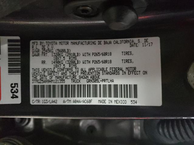 3TMGZ5AN9HM121355 - 2017 TOYOTA TACOMA DOU 黑色 照片 12