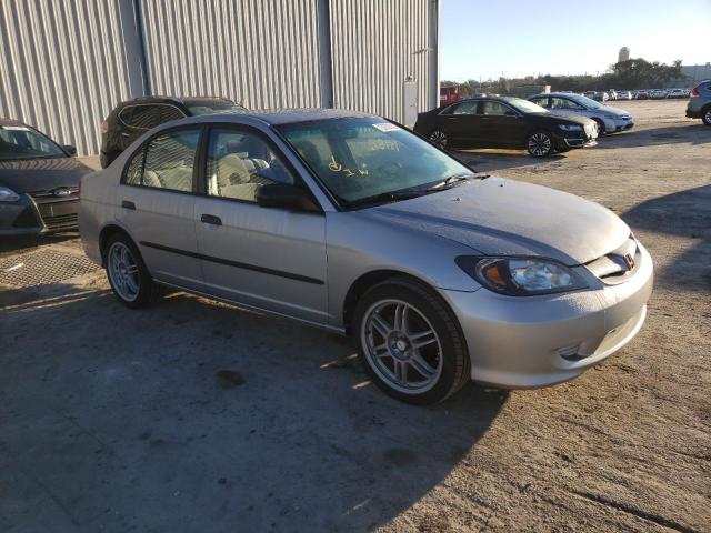 2HGES16355H624274 - 2005 HONDA CIVIC DX V SILVER photo 4