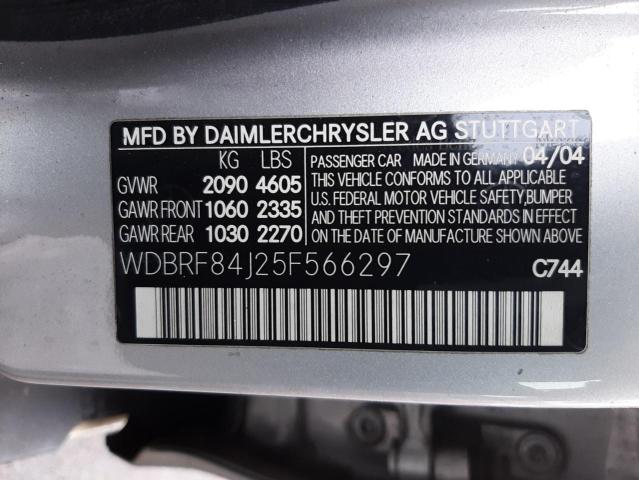 WDBRF84J25F566297 - 2005 MERCEDES-BENZ C 320 4MAT SILVER photo 12