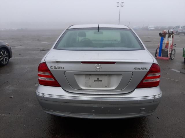 WDBRF84J25F566297 - 2005 MERCEDES-BENZ C 320 4MAT SILVER photo 6