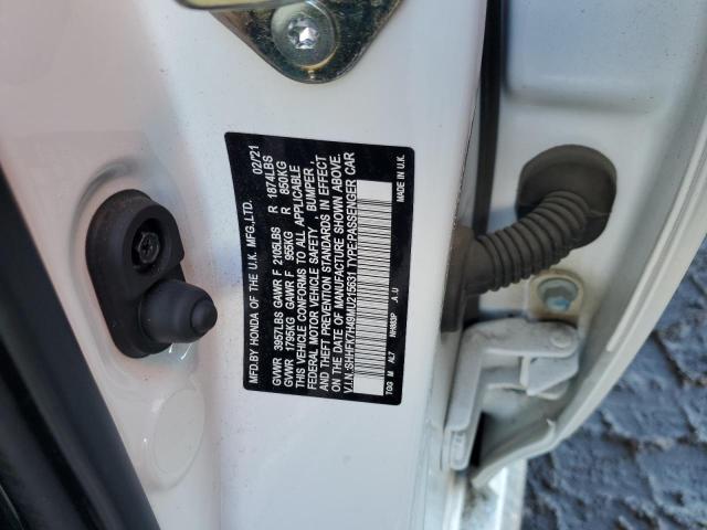 SHHFK7H49MU215631 - 2021 HONDA CIVIC SPOR 白色 照片 12