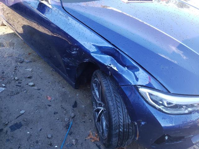 3MW5R7J06L8B14692 - 2020 BMW 330XI BLUE photo 9