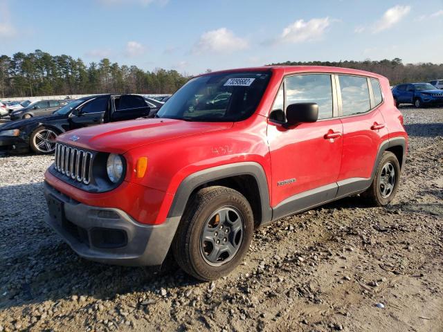 ZACCJAAT7GPC69884 - 2016 JEEP RENEGADE S RED photo 1