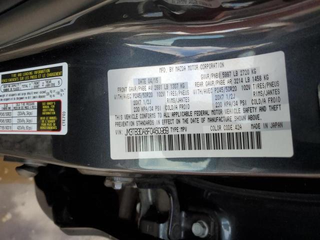 JM3TB3DA8F0460969 - 2015 MAZDA CX-9 GRAND GRAY photo 12