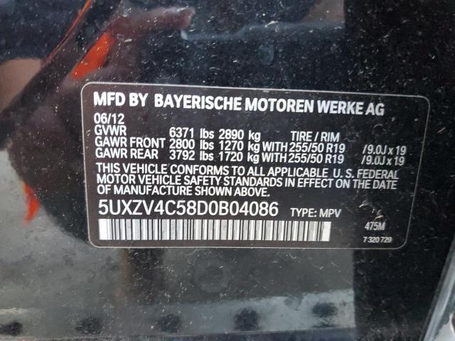 5UXZV4C58D0B04086 - 2013 BMW X5 XDRIVE3 BLACK photo 13