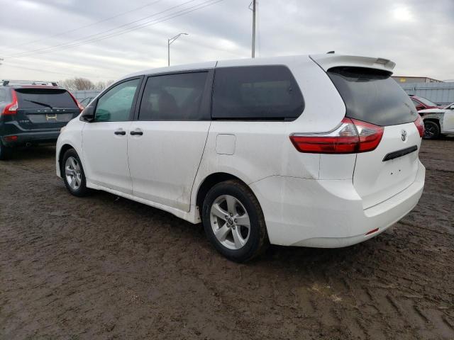 5TDZZ3DC3LS071794 - 2020 TOYOTA SIENNA L WHITE photo 2