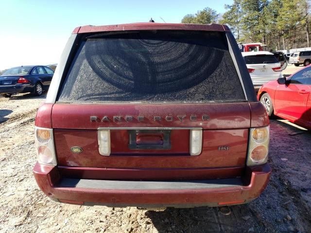 SALME114X5A190345 - 2005 LAND ROVER RANGE ROVE BURGUNDY photo 6