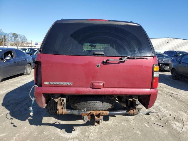 1GNEC16Z46J123531 - 2006 CHEVROLET SUBURBAN C BURGUNDY photo 6