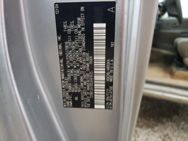 5TBRT34105S461635 - 2005 TOYOTA TUNDRA ACC SILVER photo 12