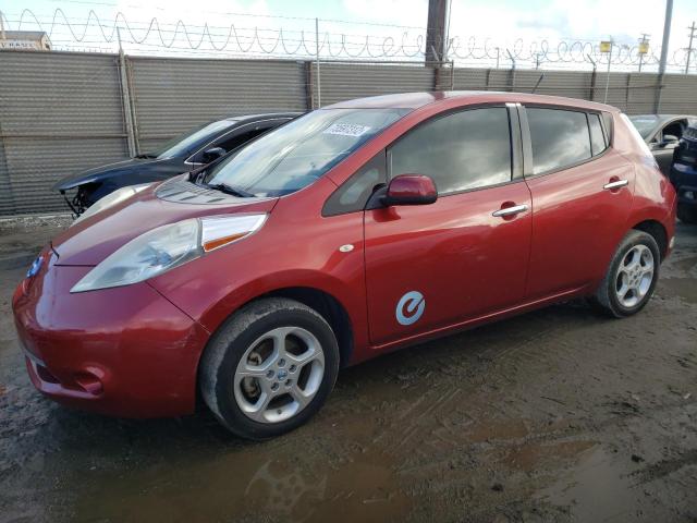 JN1AZ0CP7BT004182 - 2011 NISSAN LEAF SV RED photo 1