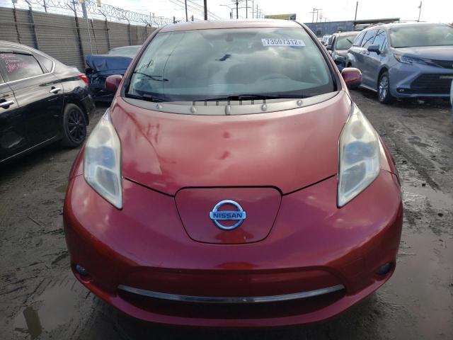 JN1AZ0CP7BT004182 - 2011 NISSAN LEAF SV RED photo 5