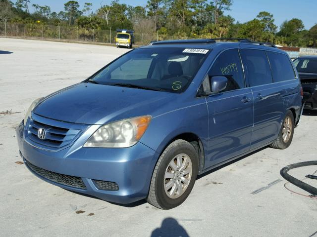 5FNRL38699B056445 - 2009 HONDA ODYSSEY EXL BLUE photo 2