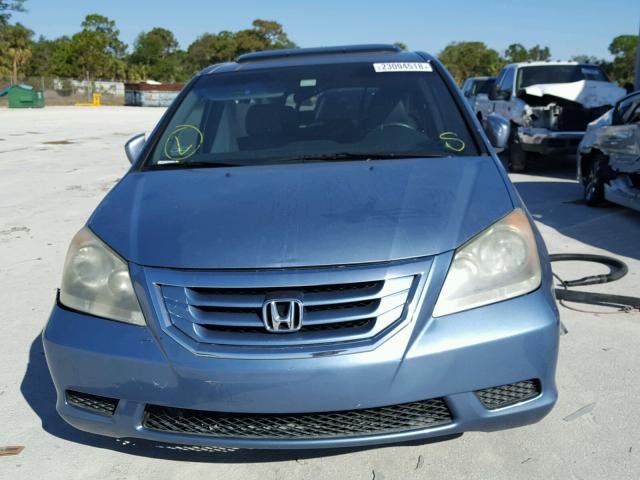 5FNRL38699B056445 - 2009 HONDA ODYSSEY EXL BLUE photo 9