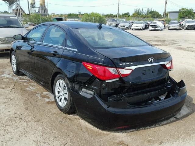 5NPEB4AC4DH565280 - 2013 HYUNDAI SONATA GLS BLACK photo 3