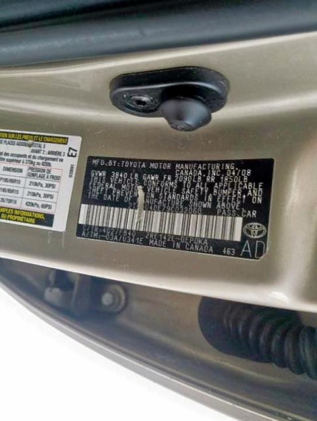 2T1BU40E79C032060 - 2009 TOYOTA COROLLA BASE  foto 10