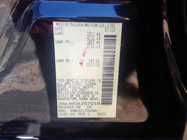 1N4AL3AP2EN207059 - 2014 NISSAN ALTIMA 2.5  photo 10