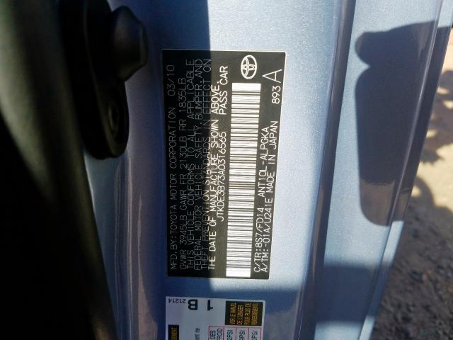 JTKDE3B73A0316565 - 2010 SCION TOYOTA  TC  照片 10