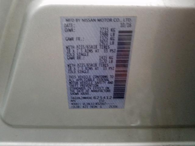 5N1DR2MM4HC625412 - 2017 NISSAN PATHFINDER S  照片 10