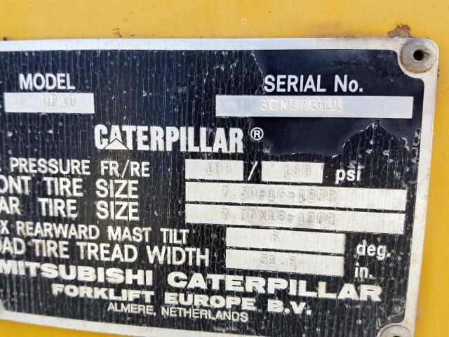 3CN90311 - 1995 CATERPILLAR FORKLIFT  photo 10