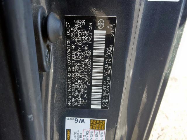 JTKDE167080232549 - 2008 SCION TOYOTA  TC  照片 10