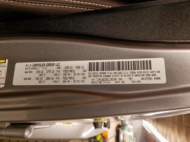 1C4HJWEG3EL105100 - 2014 JEEP WRANGLER UNLIMITED SAHARA  ფოტო 10