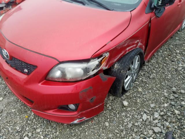1NXBU4EEXAZ303284 - 2010 TOYOTA COROLLA BASE  foto 9