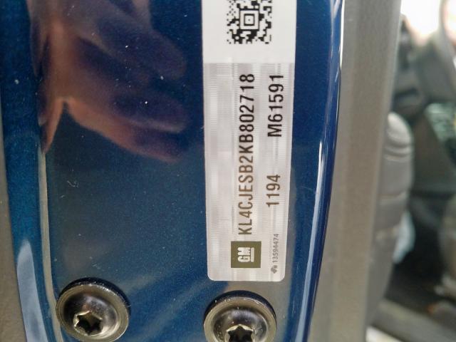 KL4CJESB2KB802718 - 2019 BUICK ENCORE PREFERRED  фото 10