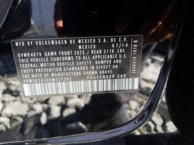 3VW2K7AJ2EM327262 - 2014 VOLKSWAGEN JETTA BASE  照片 10