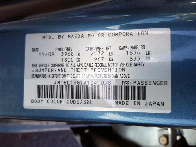 JM1BL1SG1A1241058 - 2010 MAZDA 3 I  photo 10