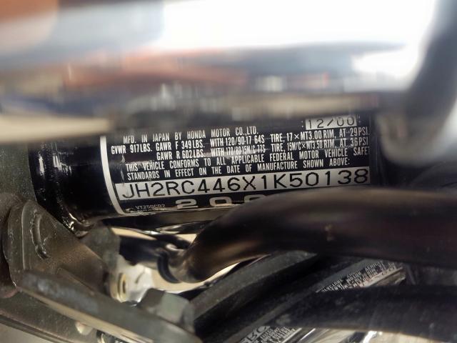 JH2RC446X1K501382 - 2001 HONDA VT750 CD2  photo 10