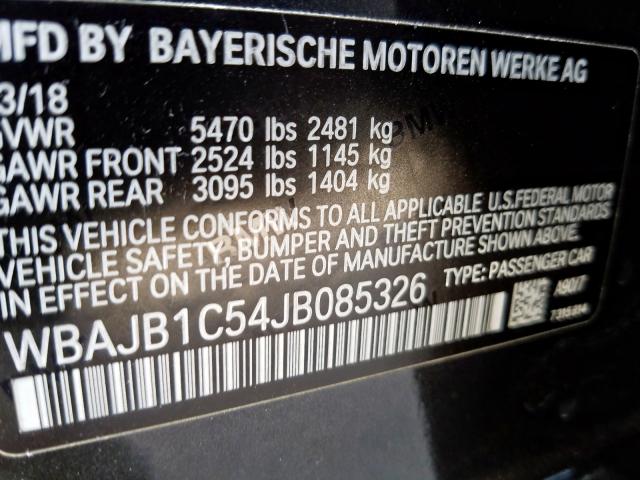 WBAJB1C54JB085326 - 2018 BMW 530XE  photo 10