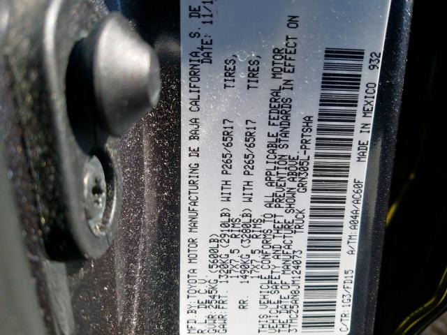 3TMCZ5AN8JM124073 - 2018 TOYOTA TACOMA DOUBLE CAB  照片 10