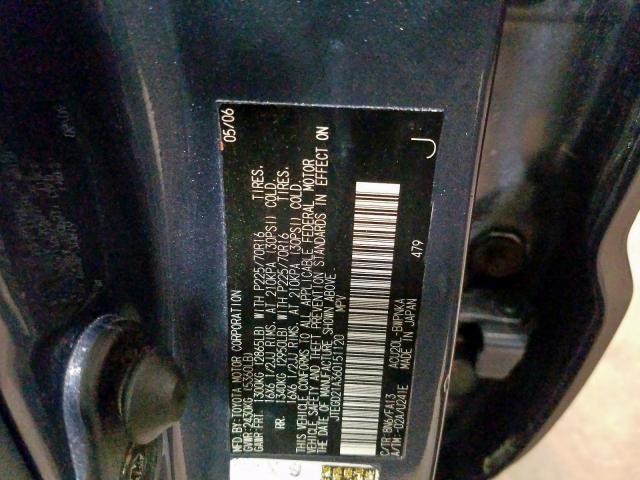 JTEGD21A360151120 - 2006 TOYOTA HIGHLANDER  photo 10