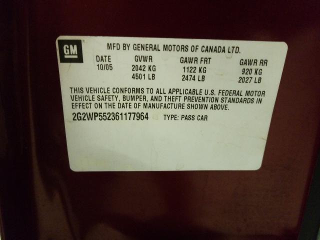 2G2WP552361177964 - 2006 PONTIAC GRAND PRIX  photo 10