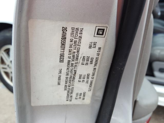 2G4WB55K0Y1190230 - 2000 BUICK REGAL LS  照片 10