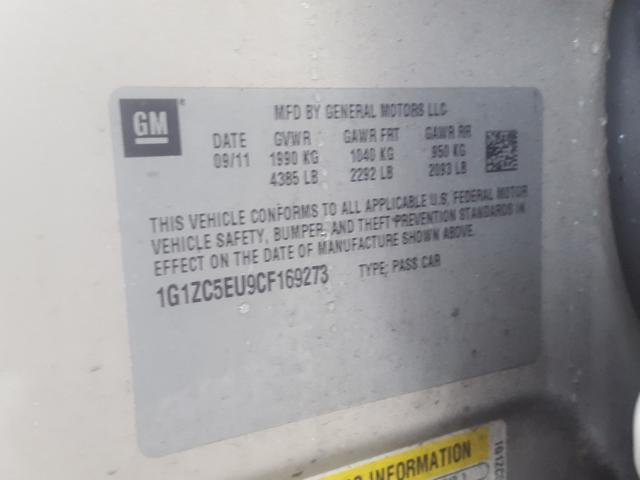 1G1ZC5EU9CF169273 - 2012 CHEVROLET MALIBU 1LT  照片 10