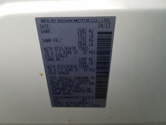 5N1AR2MM4DC673263 - 2013 NISSAN PATHFINDER S  фото 10