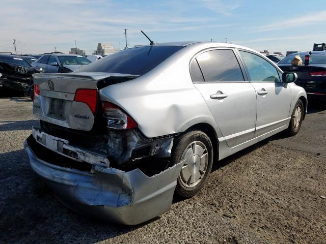 JHMFA36257S025975 - 2007 HONDA CIVIC HYBRID  photo 4