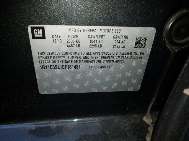 1G11C5SL1EF181431 - 2014 CHEVROLET MALIBU 1LT  照片 10